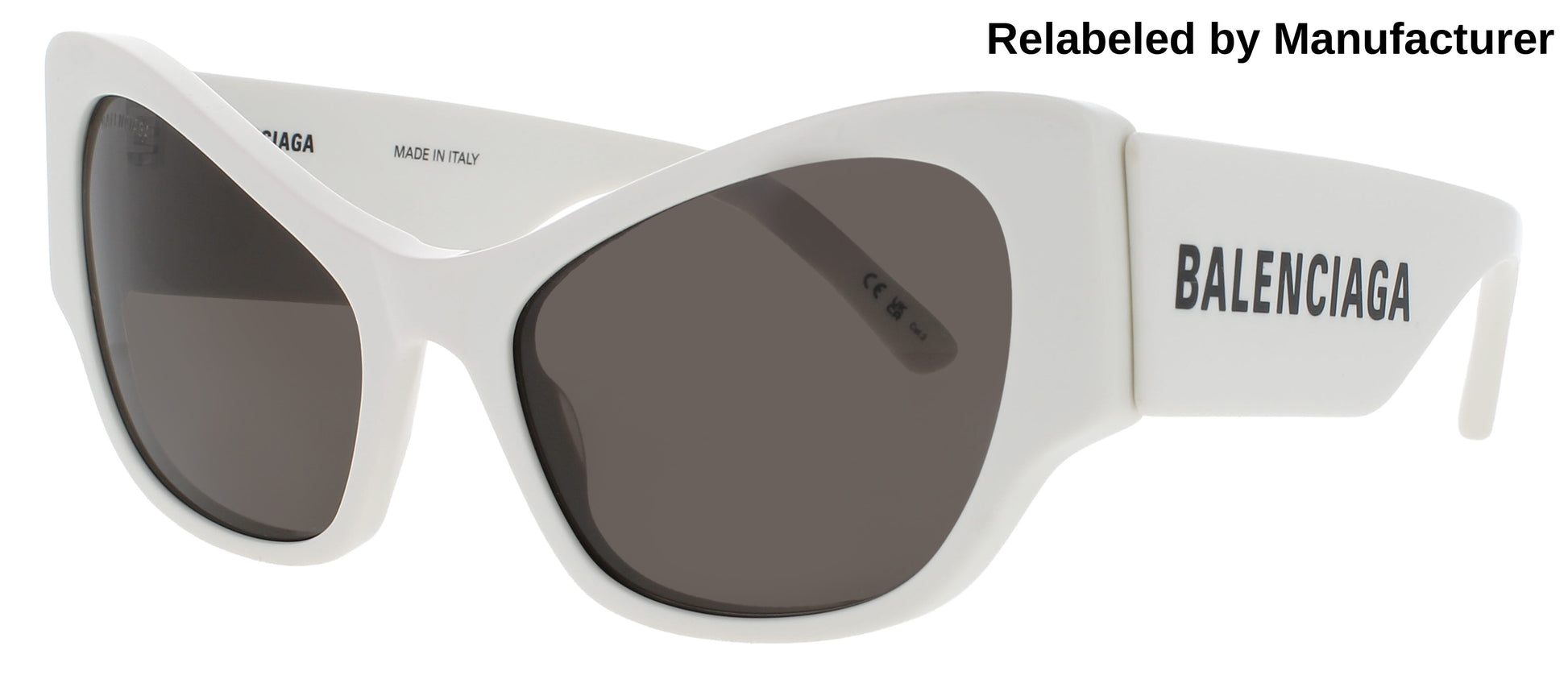 BALENCIAGA BB0259S Frame WHITE Lens SMOKE