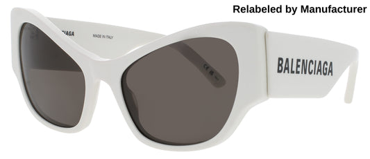 BALENCIAGA BB0259S Frame WHITE Lens SMOKE
