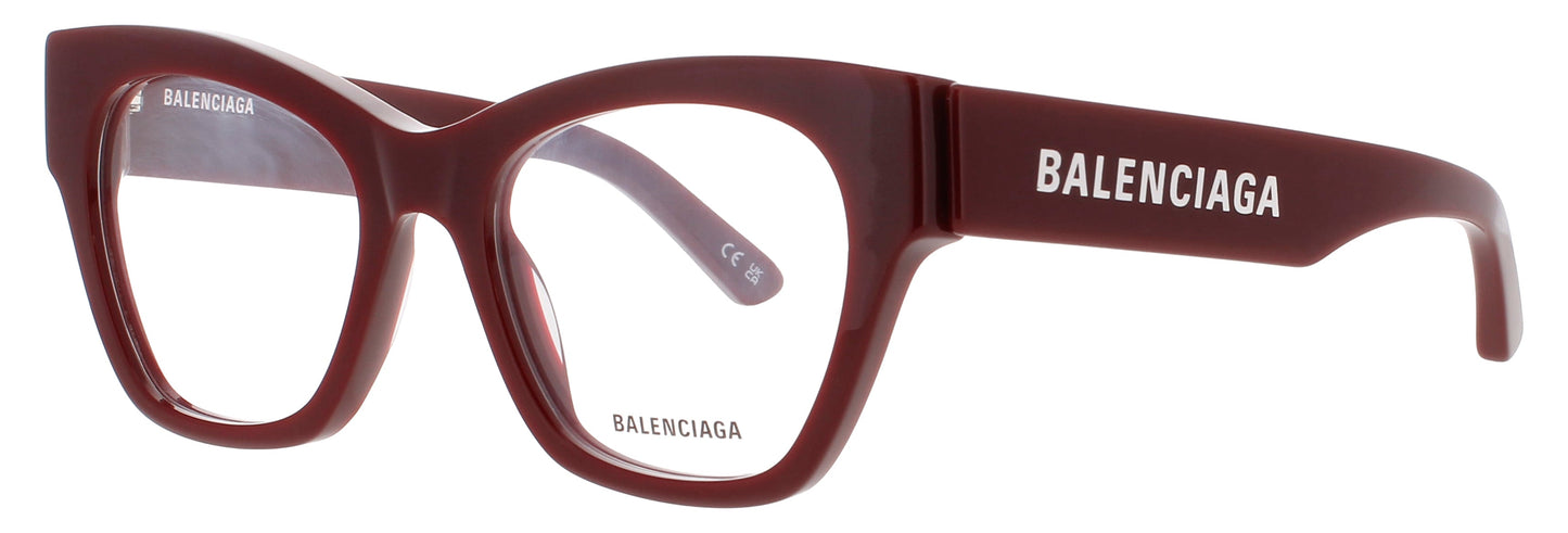 BALENCIAGA BB0263O Frame BURGUNDY Lens DEMO