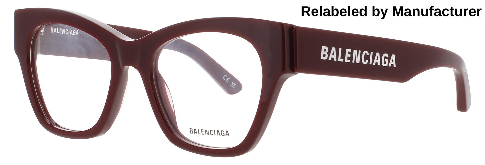 BALENCIAGA BB0263O Frame BURGUNDY Lens DEMO