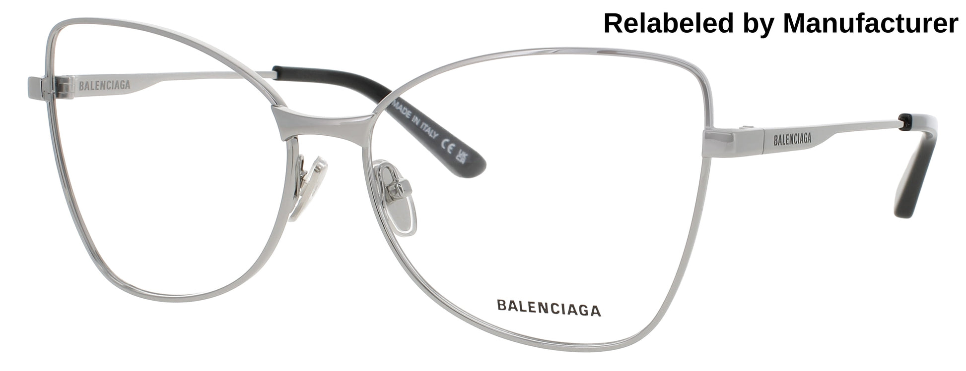 BALENCIAGA BB0282O Frame RUTHENIUM Lens DEMO