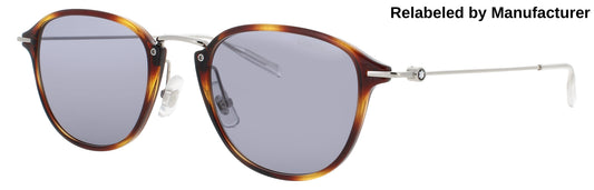MONTBLANC MB0155S Frame HAVANA/SILVER Lens SMOKE