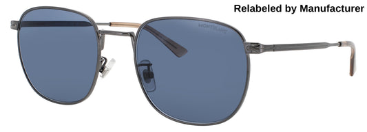 MONTBLANC MB0265S Frame RUTHENIUM Lens BLUE TINT