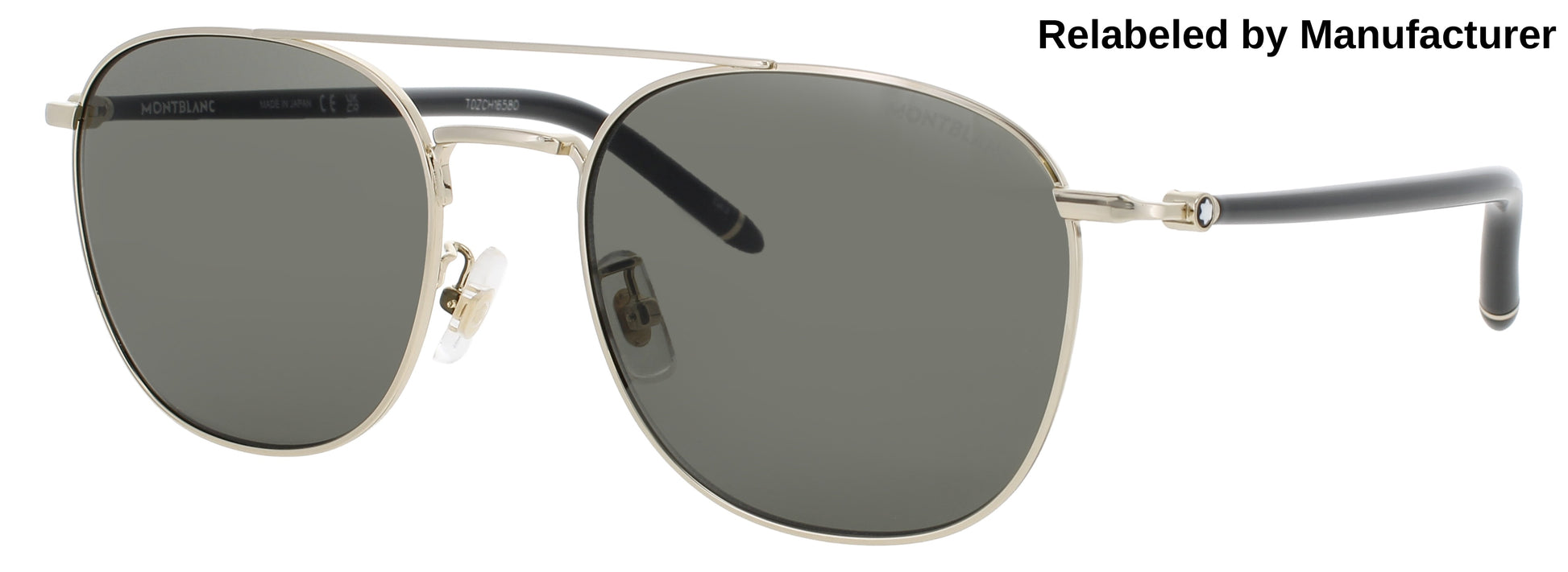 MONTBLANC MB0271S Frame GOLD/BLACK Lens SMOKE