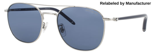 MONTBLANC MB0271S Frame SILVER/BLUE Lens BLUE TINT