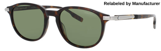 MONTBLANC MB0276S Frame HAVANA Lens GREEN TINT