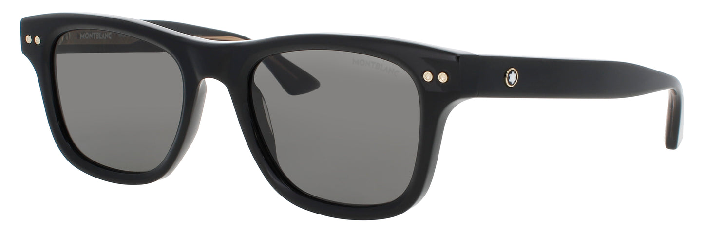 MONTBLANC MB0254S Frame BLACK Lens SMOKE POLARIZED