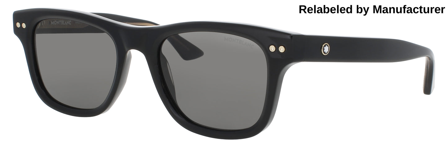 MONTBLANC MB0254S Frame BLACK Lens SMOKE POLARIZED