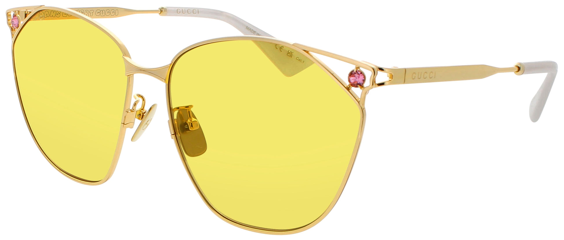 GUCCI GG1375SA Frame GOLD Lens YELLOW