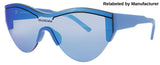 BALENCIAGA BB0004S Frame LIGHT BLUE Lens BLUE MIRROR