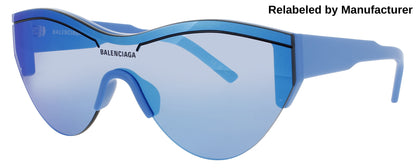 BALENCIAGA BB0004S Frame LIGHT BLUE Lens BLUE MIRROR