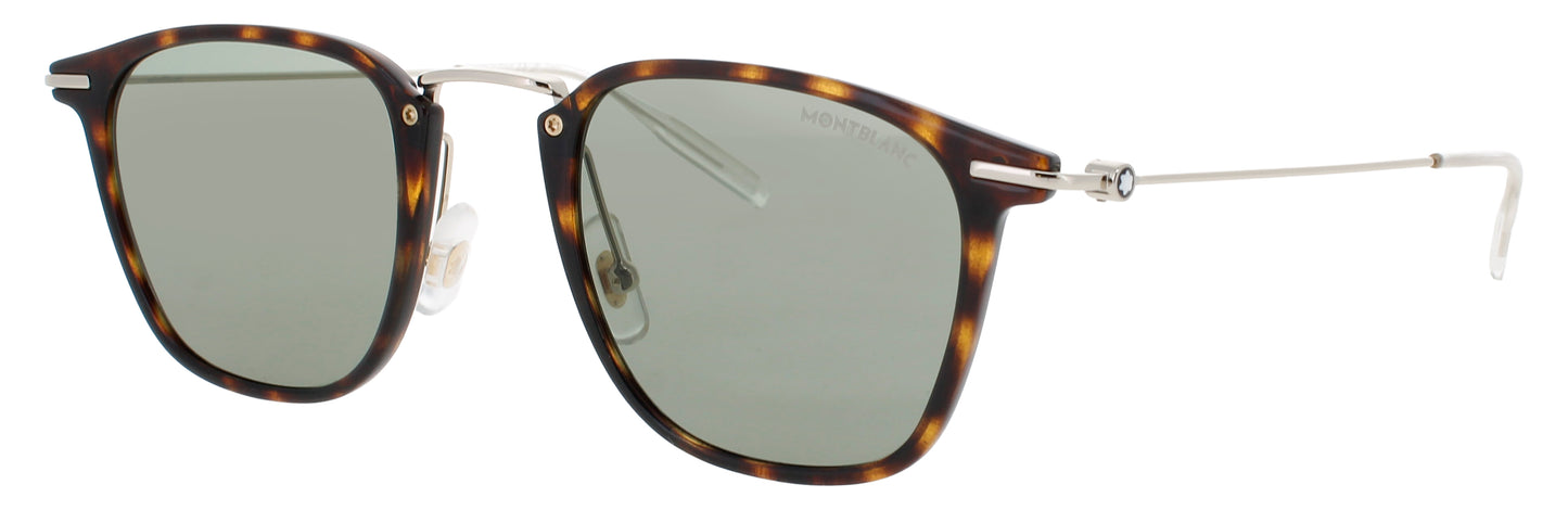 MONTBLANC MB0295S Frame HAVANA/GOLD Lens GREEN TINT