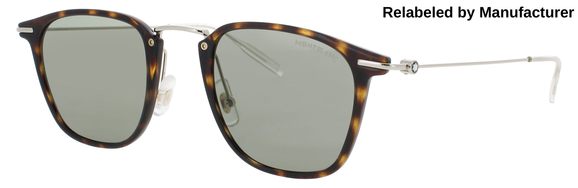 MONTBLANC MB0295S Frame HAVANA/GOLD Lens GREEN TINT