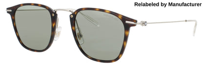MONTBLANC MB0295S Frame HAVANA/GOLD Lens GREEN TINT