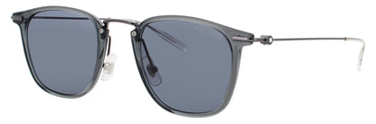 MONTBLANC MB0295S Frame RUTHENIUM Lens BLUE TINT