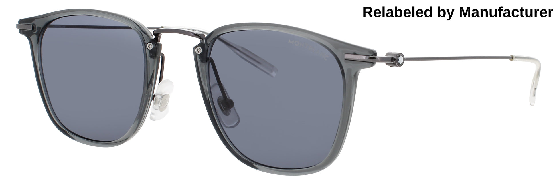 MONTBLANC MB0295S Frame RUTHENIUM Lens BLUE TINT