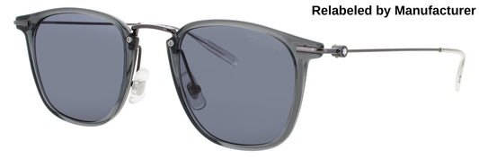 MONTBLANC MB0295S Frame RUTHENIUM Lens BLUE TINT