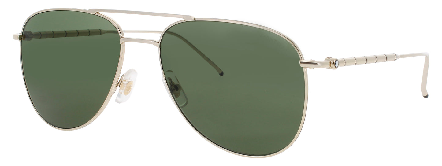 MONTBLANC MB0311S Frame GOLD Lens GREEN TINT