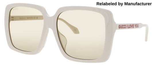 GUCCI GG0567SAN Frame IVORY Lens BROWN TINT