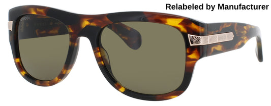 GUCCI GG1517S Frame HAVANA Lens GREEN TINT