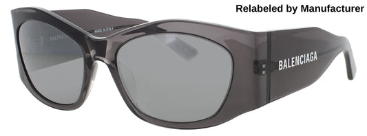 BALENCIAGA BB0329S Frame GREY Lens GREY MIRROR