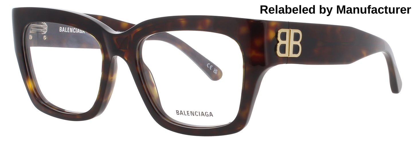 BALENCIAGA BB0325O Frame HAVANA Lens DEMO