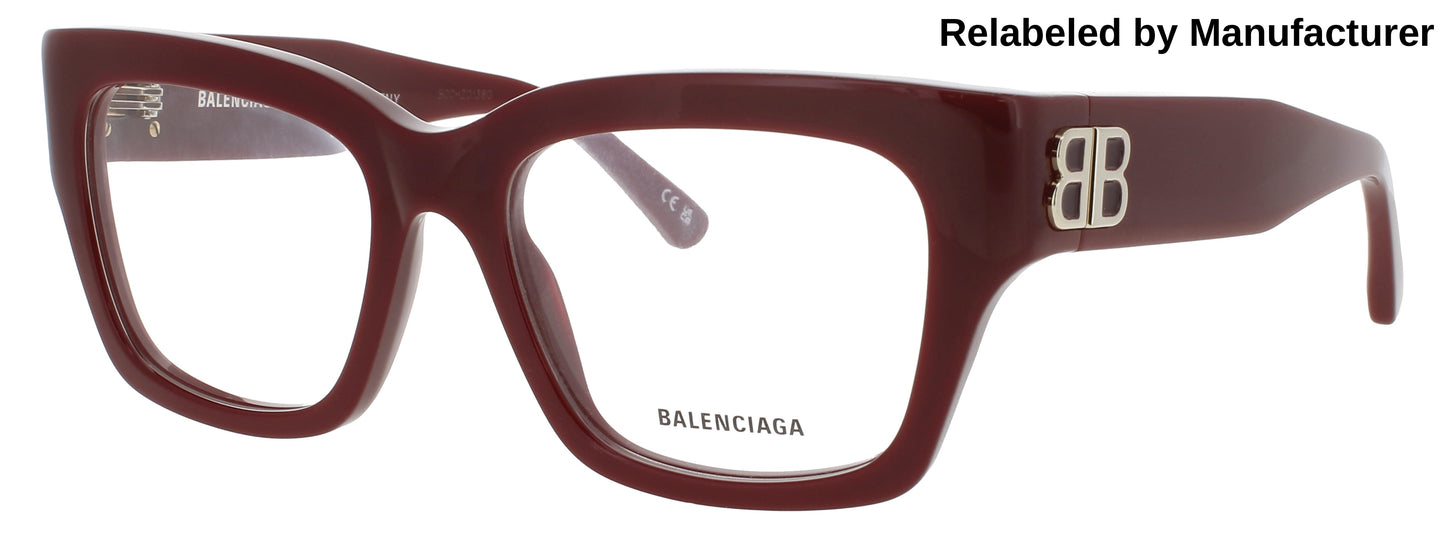 BALENCIAGA BB0325O Frame BURGUNDY Lens DEMO