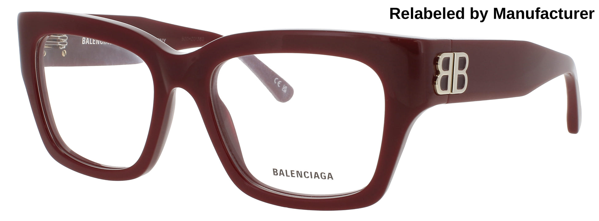BALENCIAGA BB0325O Frame BURGUNDY Lens DEMO