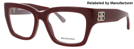 BALENCIAGA BB0325O Frame BURGUNDY Lens DEMO