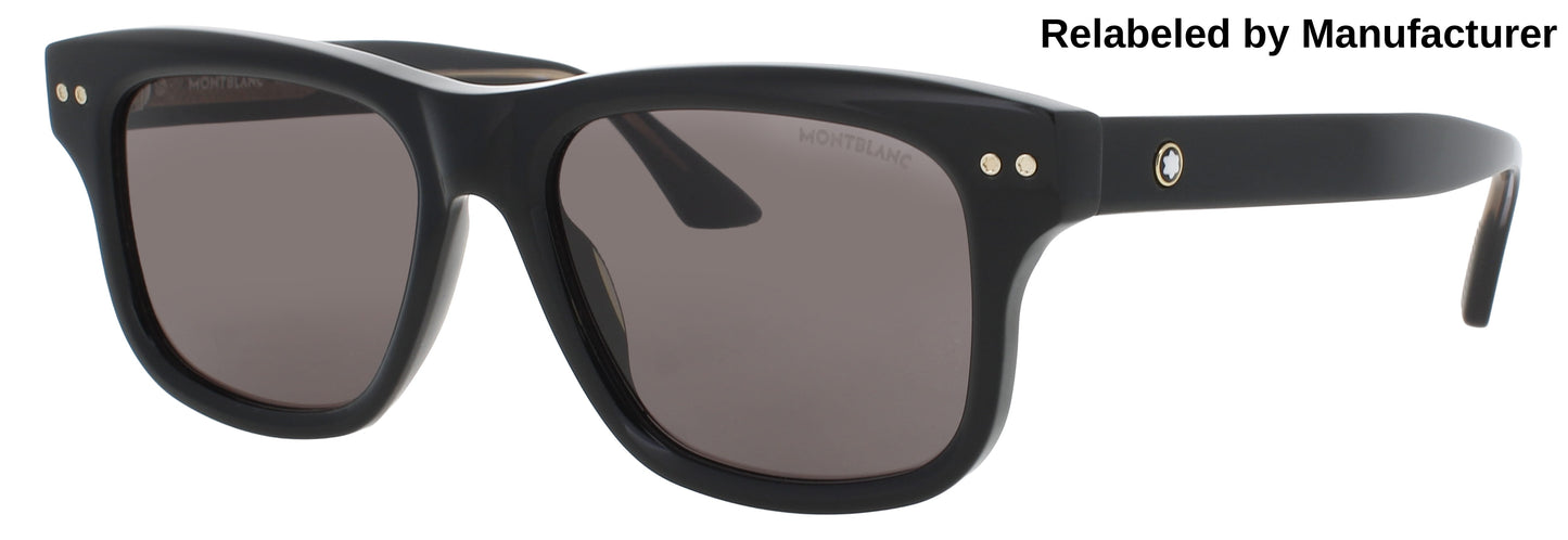 MONTBLANC MB0319S Frame BLACK Lens SMOKE