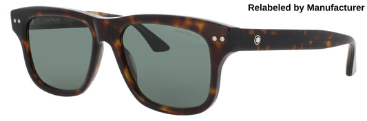 MONTBLANC MB0319S Frame HAVANA Lens GREEN TINT