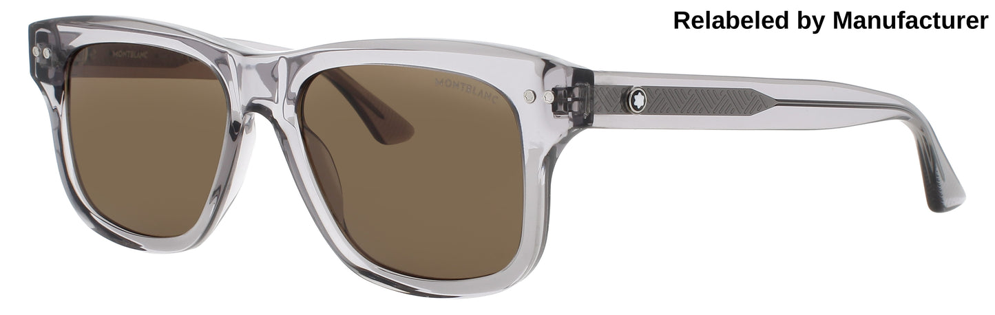 MONTBLANC MB0319S Frame GREY Lens BROWN TINT