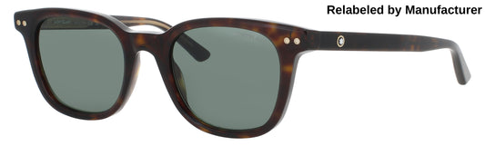 MONTBLANC MB0320S Frame HAVANA Lens GREEN TINT