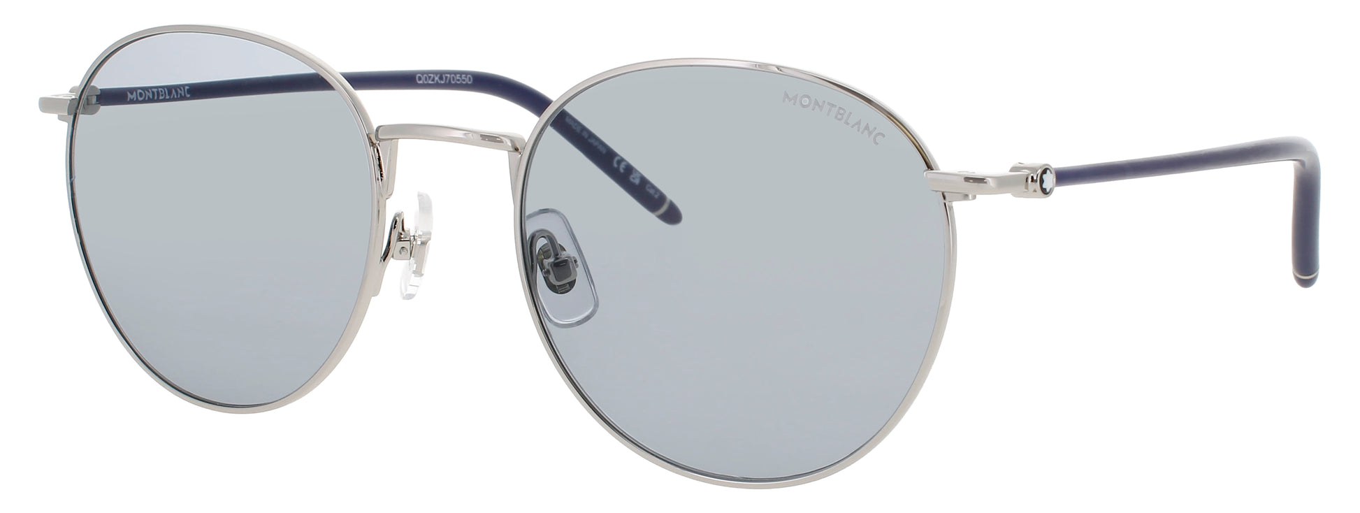 MONTBLANC MB0343SA Frame SILVER/BLUE Lens SMOKE