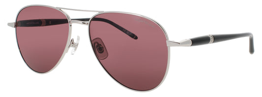MONTBLANC MB0345S Frame SILVER/BLACK Lens VIOLET