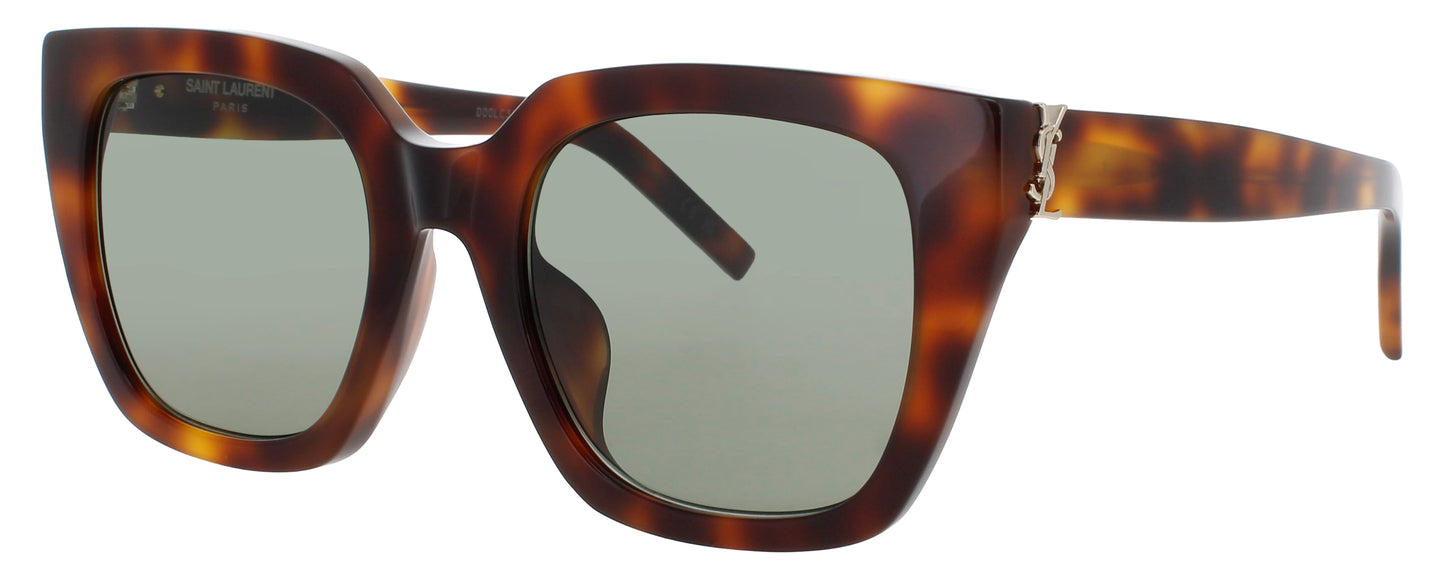 SAINT LAURENT SL-M143/F Frame HAVANA Lens GREEN TINT