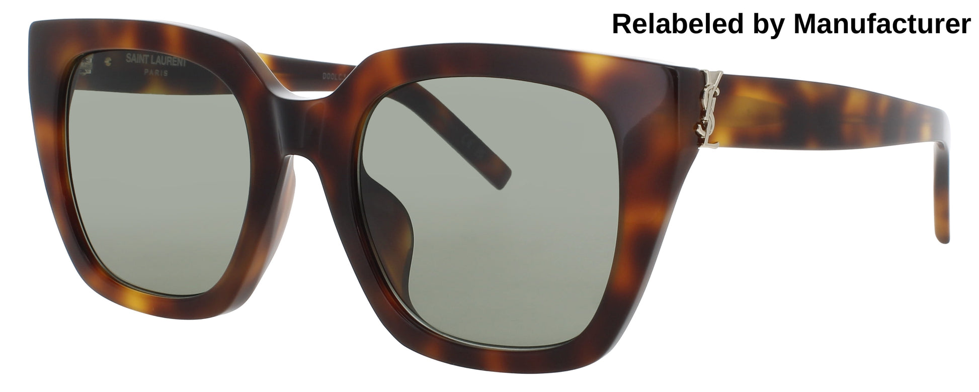SAINT LAURENT SL-M143/F Frame HAVANA Lens GREEN TINT