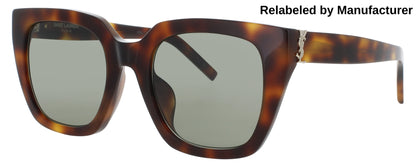 SAINT LAURENT SL-M143/F Frame HAVANA Lens GREEN TINT