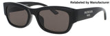 BALENCIAGA BB0390SK Frame BLACK Lens SMOKE