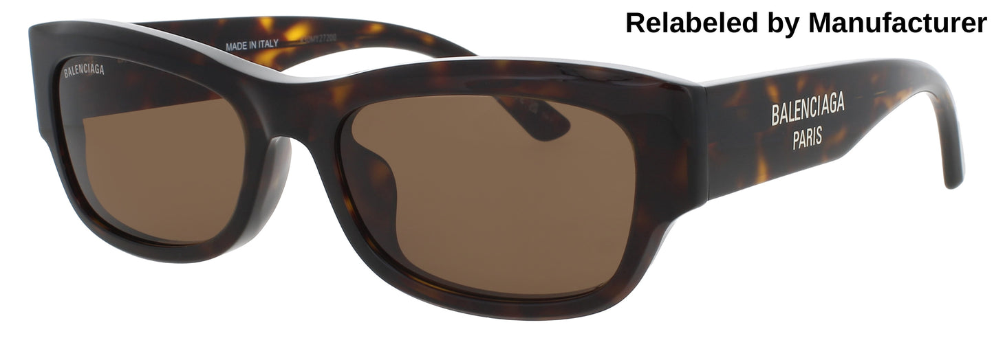 BALENCIAGA BB0390SK Frame HAVANA Lens BROWN TINT
