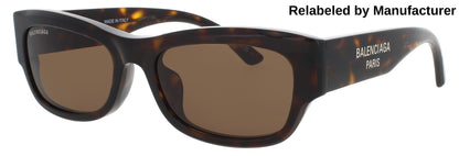 BALENCIAGA BB0390SK Frame HAVANA Lens BROWN TINT
