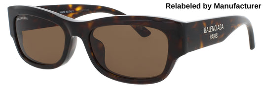 BALENCIAGA BB0390SK Frame HAVANA Lens BROWN TINT