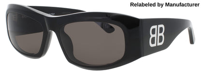 BALENCIAGA BB0395S Frame BLACK Lens SMOKE