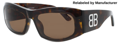 BALENCIAGA BB0395S Frame HAVANA Lens BROWN TINT