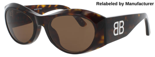 BALENCIAGA BB0396SK Frame HAVANA Lens BROWN TINT