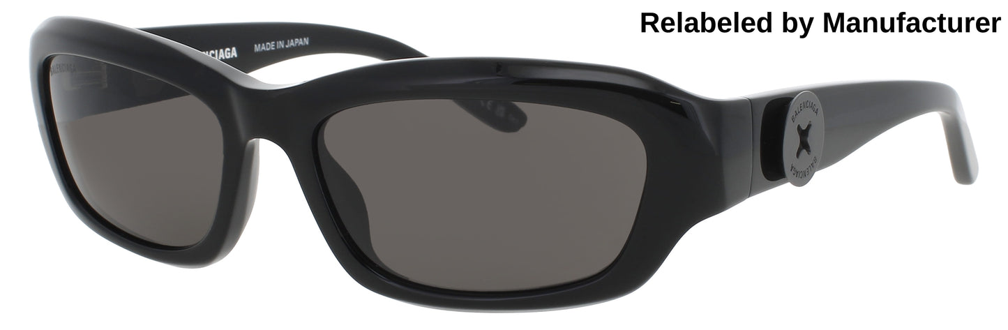 BALENCIAGA BB0409S Frame BLACK Lens SMOKE
