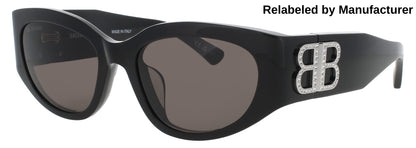 BALENCIAGA BB0324SK Frame BLACK Lens SMOKE