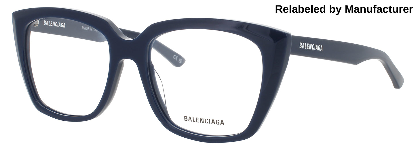 BALENCIAGA BB0062O Frame BLUE Lens DEMO