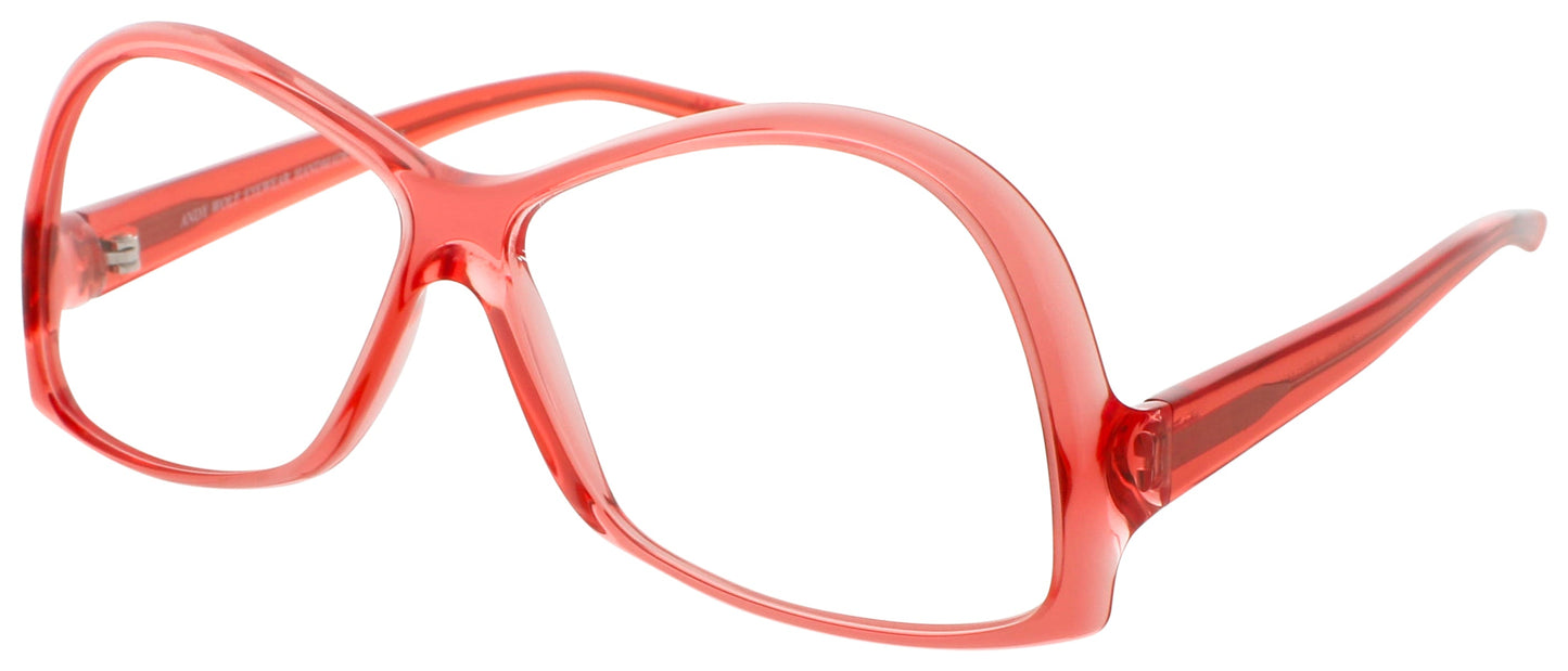 ANDY WOLF 5049 Frame CRYSTAL RED Lens DEMO