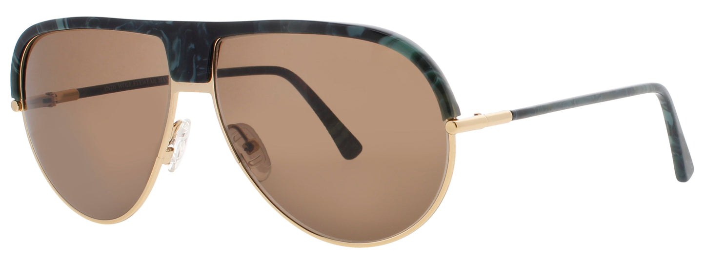 ANDY WOLF MIGHT  Frame GREEN/GOLD Lens BROWN